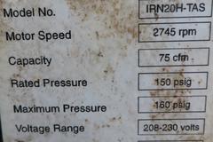 Ingersoll Rand IRN20H-TAS Tank Mounted Rotary Air Compressor with Built-In Dryer and External Oil Separator