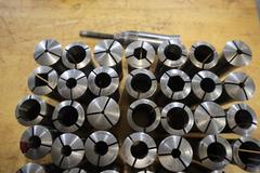 5C Collets, Large Lot, Various Sizes and Shapes with Wrenches