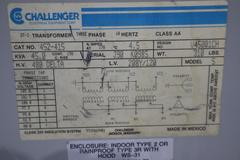 Challenger 45KVA Transformer, 3 Phase
