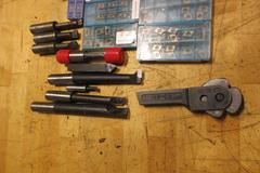 Assorted Carbide Inserts, Ingersoll & Hertel With Lathe Turning Tools & More!!