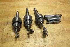 Jacobs 3JT Keyed Super Chucks with Keys, with #3 and #4 Morse Tapers and Adapters