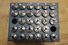 5C Collets in Metal Divider Rack