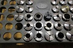 Assorted 5C Collets & Rack 1/16"-1-3/32"