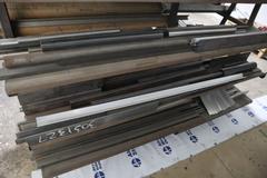 Steel and Aluminum Round and Bar Stock on Steel Rack