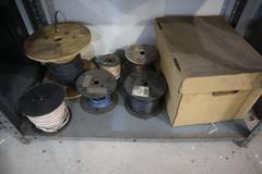 Steel Shelving with Contents: Electrical, Wires, Hoses, PVC 