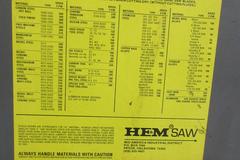 HE&M H90-A Horizontal Bandsaw