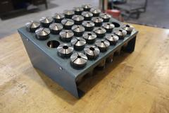 5C Collets in Metal Divider Rack