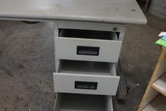 IAC Industries Portable Work Bench, (2) Upper Cabinets, Work Light, Power Strip, (3) Drawers, Formica Work Surface