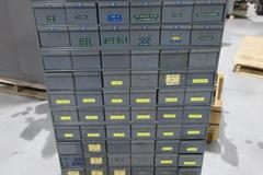 Metal Storage Cabinets - Total 66 Bin Shelving Unit with Drawers (3) Stackable