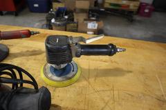 Pneumatic and Electric Random Orbital Sanders with Pads