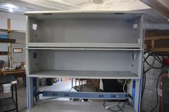 IAC Industries Portable Work Bench, (2) Upper Cabinets, Work Light, Power Strip, (3) Drawers, Formica Work Surface