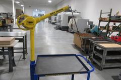Sky Hook with Mobile Cart Base, Model #: 8770, #35 Steel Roller Chain, Chain Travel: 75”, Rate of Lift: 1”/ Handwheel Revolution, 250 lb Capacity