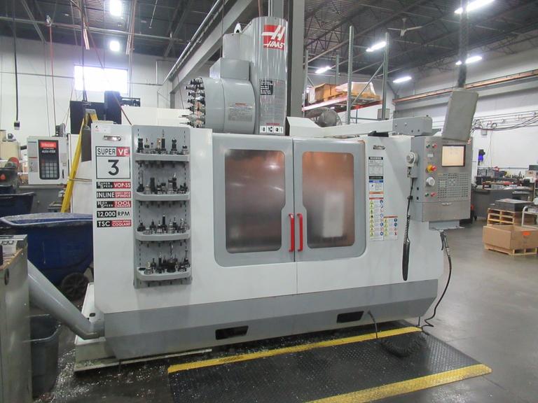 Haas VF-3SS CNC Vertical Machining Center, 40"x20"x25" Travels, 24 ATC, 12K RPM, High Speed Machining, Probing, Thru-Spindle Coolant