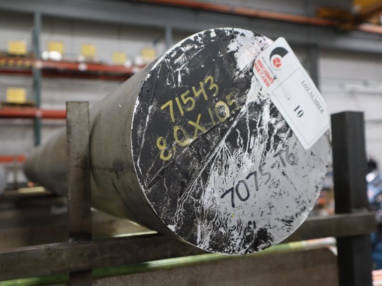 Aluminum 7075-T6 8" x 80" 395Lbs W/ Certification