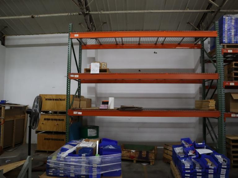 Pallet Racking Teardrop Style 148" x 42" x 144" High Bay with 3 Shelves and Wire Decking - NO CONTENTS