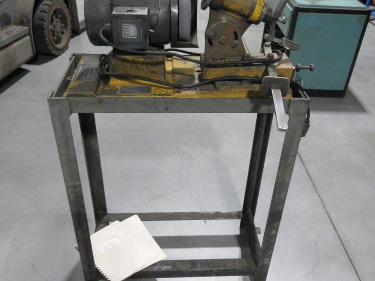 Continental Model 1G Cut-Off Blade Grinding Machine, on Metal Stand with Manuals