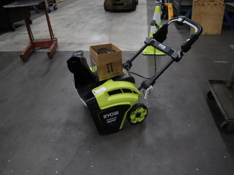 Ryobi Cordless Electric Show Thrower 40V with (2) Batteries and Charger