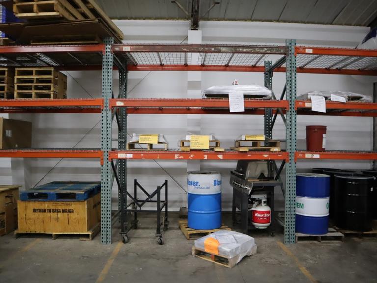 Pallet Racking Teardrop Style 107" x 42" x 120"H with 3 Shelves and Wire Decking - NO CONTENTS