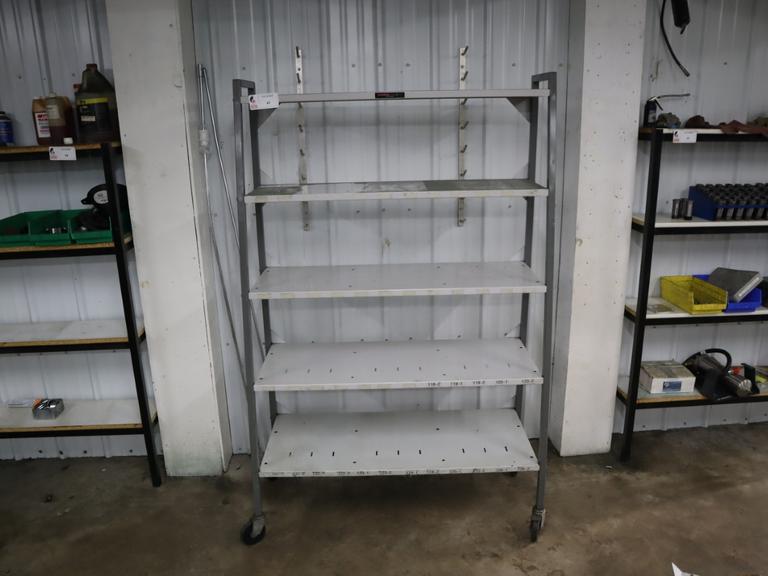 Portable Shelving Unit - 5 Shelves On Casters