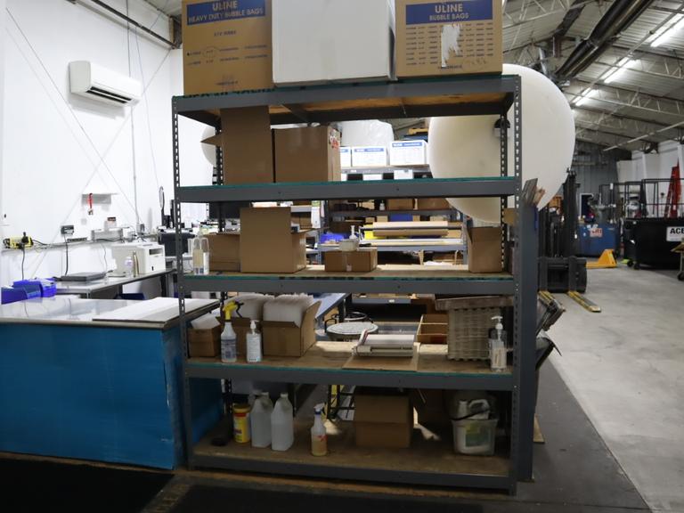 (6) Adjustable Shelving Units with Shelves - NO CONTENTS
