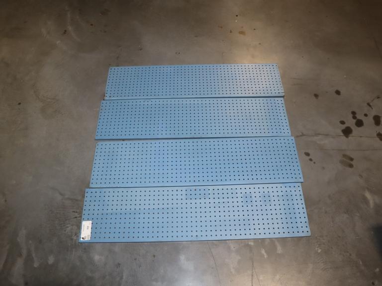 (4) Blue Steel Pegboards 12" x 48"