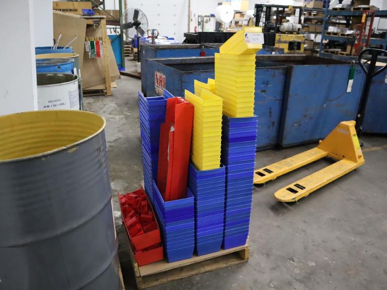 Plastic Bins on 28" x 26" Pallet