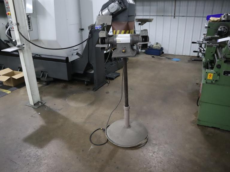 Palmgren 6" Double End Pedestal Grinder, 1/3 HP, 3450 RPM, Tool Rests, Eye Shields - Single Phase