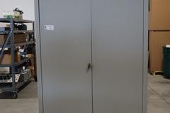 Heavy-Duty Steel 2-Door Light Grey Cabinet