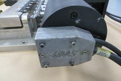 Beere Precision Products 6-360 6-Spindle 5C Collet Rotary Fixture with Haas Brushless Motor and Cables Mounted to 22" x 20.5" Plate