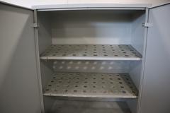 Heavy-Duty Steel 2-Door Light Grey Cabinet
