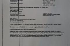 UHMW Black 2.238" x 4.233" x 14.2" with Certifications