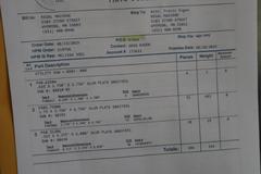 Aluminum 6061-T651 Plates 1.75" x 5.75" x 6.75" (29) with Certifications