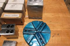6" 3-Jaw Chuck Soft Jaws, Steel and Aluminum, 1.5mm x 60 Deg Serrated, Various Brands, (13 Sets0