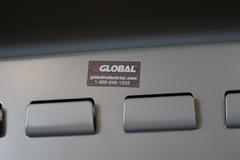 Global Heavy-Duty Steel 2-Door Dark Grey Cabinet w/ Bins