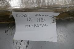 Aluminum 6061 T6511 Hex Bar Stock,  1-1/4" x 36", Approximately 20