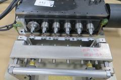 Beere Precision Products 6-360 6-Spindle 5C Collet Rotary Fixture with Haas Brushless Motor and Cables Mounted to 22" x 20.5" Plate