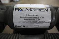 Palmgren 6" Double End Pedestal Grinder, 1/3 HP, 3450 RPM, Tool Rests, Eye Shields - Single Phase