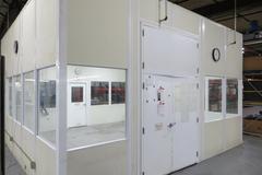 Quality Assurance Lab - 20' x 20' with (1) 72" x 120" Double Door Entrance and (1) 36" x 84" Door, Friedrich Wall Mounted Air Conditioner, DISMANTELD, PALLETIZED AND READY FOR PICK UP