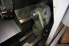 Haas SL-10 CNC Lathe Turning Center, Chip Conveyor, Tool Presetter, Parts Catcher, Tailstock, Foot Actuator