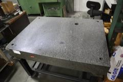 TruStone Granite Surface Plate, Grey, Grade A, 48" x 36" x 6.25" with Steel Stand
