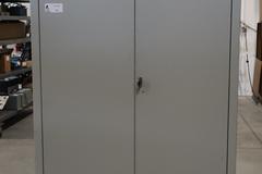 Heavy-Duty Steel 2-Door Light Grey Cabinet