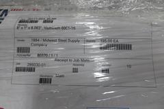 Aluminum 6061 T6 Flat Bar Stock, 8" x 8.063" x 1", Approximately 180