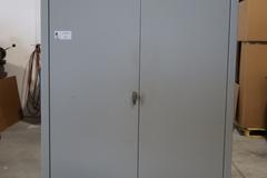 Heavy-Duty Steel 2-Door Light Grey Cabinet