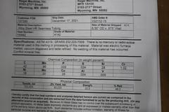 4142 Hot Cold Seamless Tubing 6.5" OD x .875" Wall x 120" 524Lbs W/ Certification