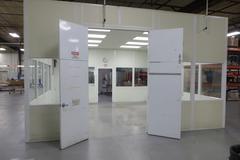 Quality Assurance Lab - 20' x 20' with (1) 72" x 120" Double Door Entrance and (1) 36" x 84" Door, Friedrich Wall Mounted Air Conditioner, DISMANTELD, PALLETIZED AND READY FOR PICK UP