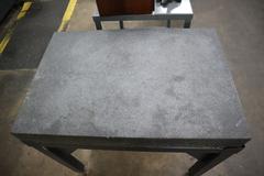 Granite Surface Plate 36.5" x 24.5" x 4.25" Grey with Steel Stand