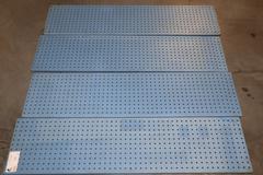 (4) Blue Steel Pegboards 12" x 48"