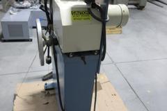 J.F. Berns Chamfering Machine - 3″ Round Cap, 2 HP, Air/Manual Chuck, 9.5" 3-Jaw Chuck W/ Adjustable Height Roller Stand