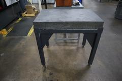 Granite Surface Plate 36.5" x 24.5" x 4.25" Grey with Steel Stand