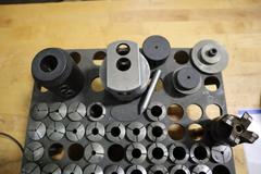 R8 Taper Collet and Tool Holders in Divider Rack